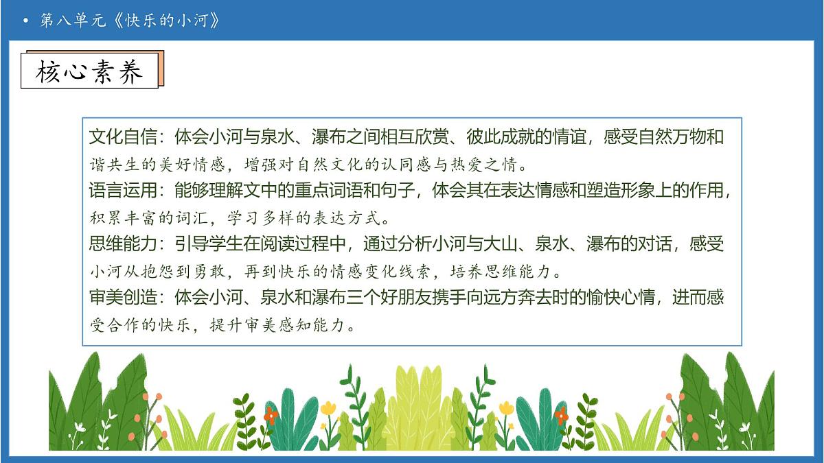 【任务型备课】统编版语文二上-23. 快乐的小河（第2课时）（课件）第4页