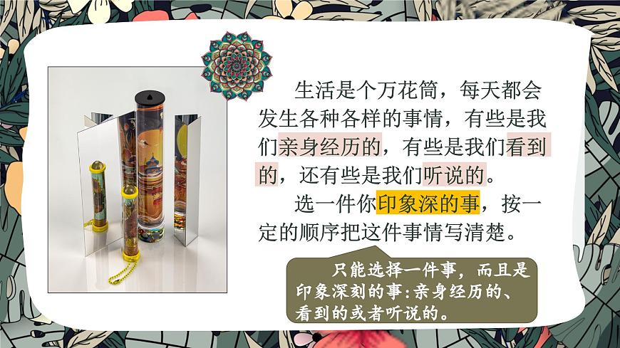 习作：生活万花筒第3页