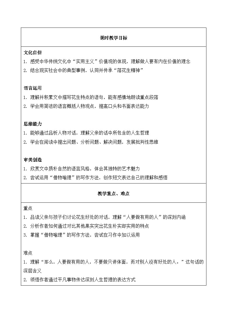 2.落花生第2课时（教学设计）2025-2026学年   统编版 五年级上册语文第2页