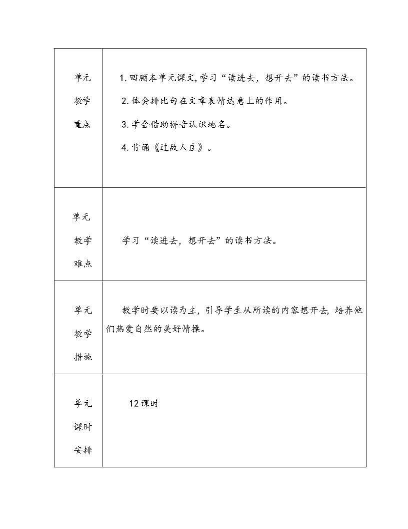 六年级语文上册第一单元大单元整体教学设计 2025-2026学年 （2024统编版）第2页