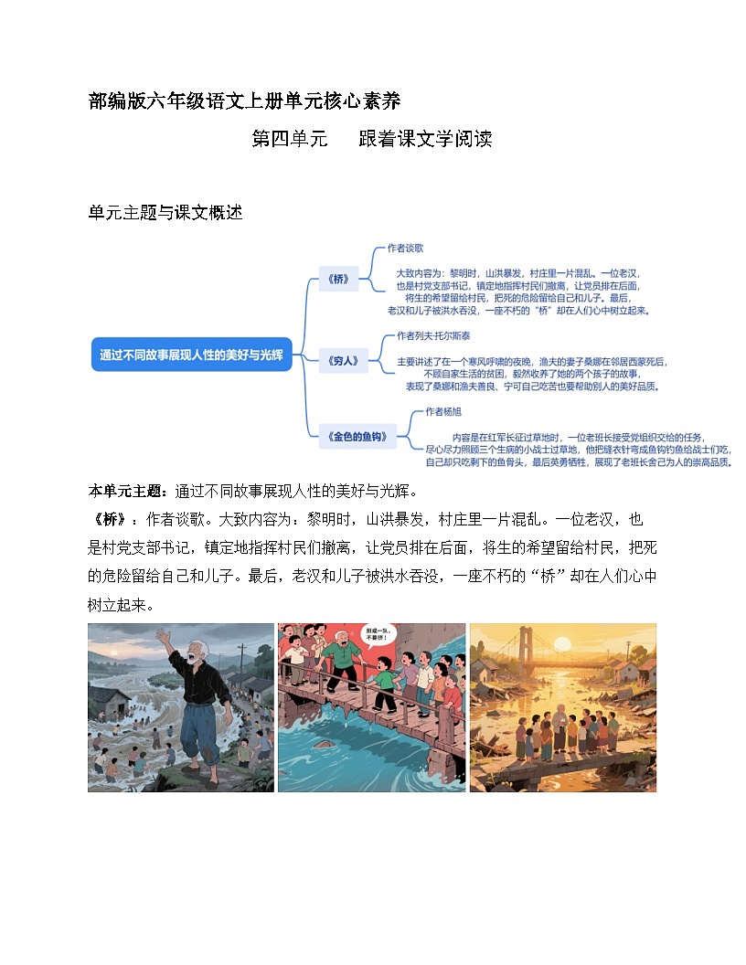 六年级语文上册 第四单元 虚构小说（阅读指导讲义）2025-2026学年上学期（统编版）第1页
