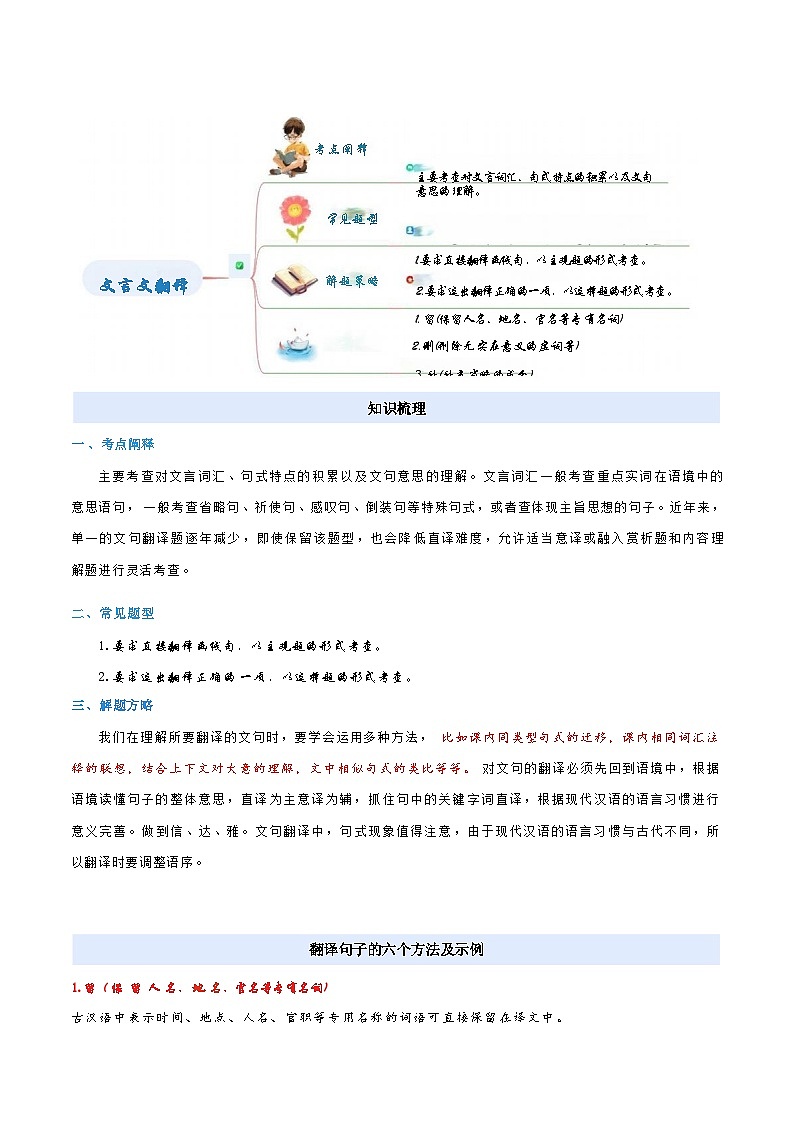 [小升初]2025年统编版：衔接点02：文言文阅读之句子翻译：语文衔接过关检测第3页
