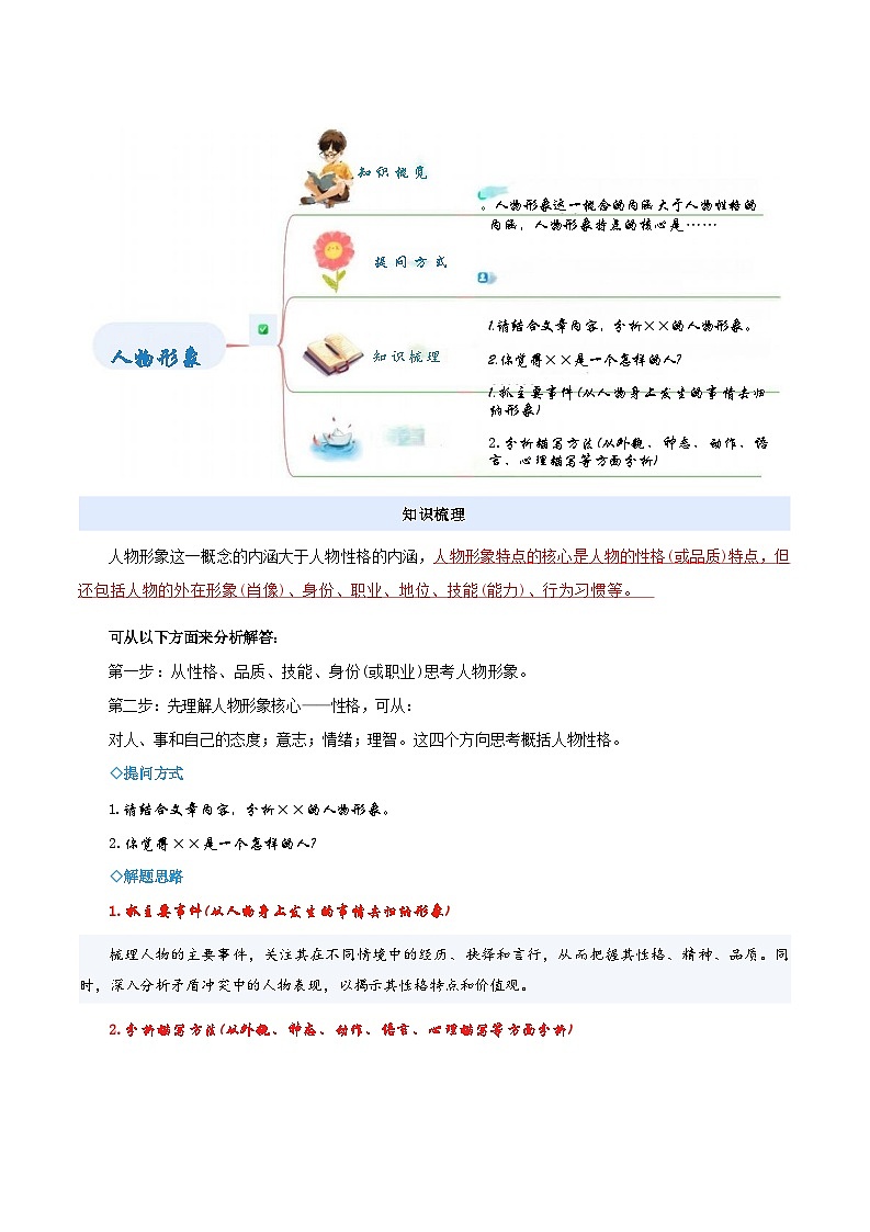 [小升初]2025年统编版：衔接点13：分析人物形象：语文衔接过关检测第3页