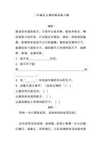 二年级上册语文期末专项练习阅读理解专项练习含答案