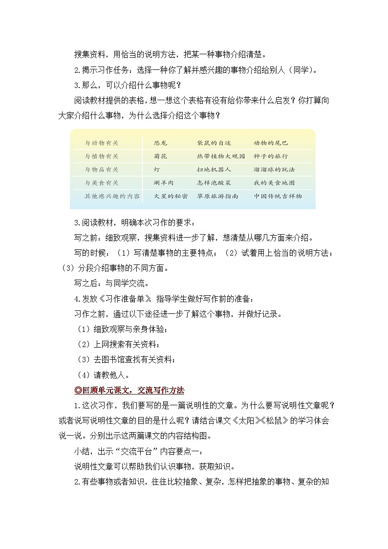 第5单元习作《介绍一样事物》 教案   2025-2026学年五年级语文上册 统编版第2页
