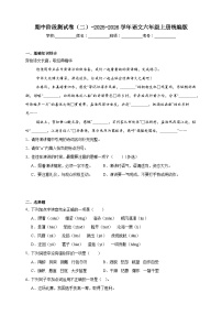 统编版2025-2026学年语文六年级上册期中阶段测试卷（二）（含答案）