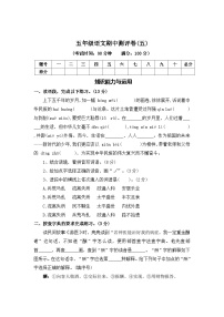 期中测评卷（五）—2025-2026学年五年级语文上册（统编版）(含答案)