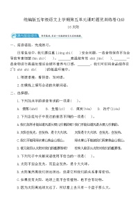 小学语文统编版（2024）五年级上册太阳课时训练