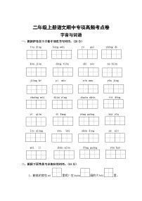 字音与词语——2025-2026学年二年级上册语文期中专项高频考点卷（统编版）（含答案）