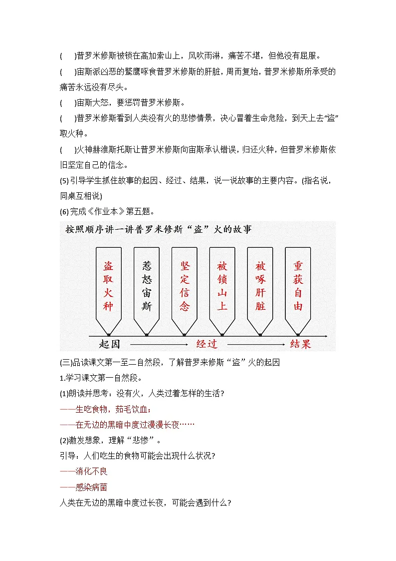 统编版小学语文四年级上册 14 普罗米修斯 教案第2页