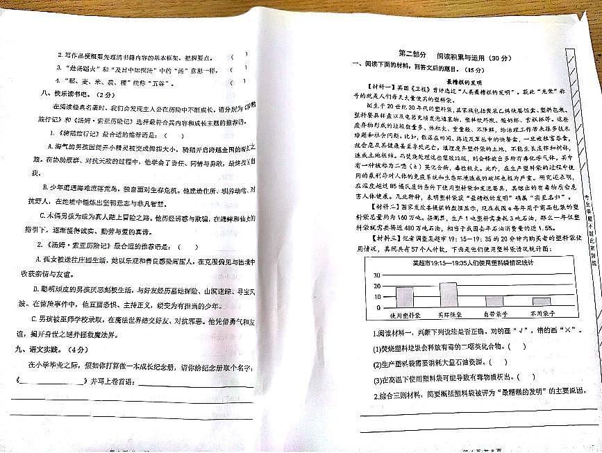 广东省东莞市凤岗镇锦兴学校2024-2025学年第二学期六年级语文期末试卷（无答案）第2页