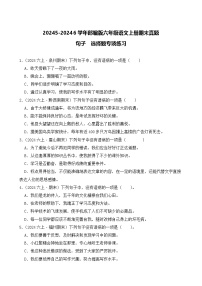 （期末真题）2025-2026学年部编版六年级语文上册期末真题句子  选择题专项练习（含答案解析）