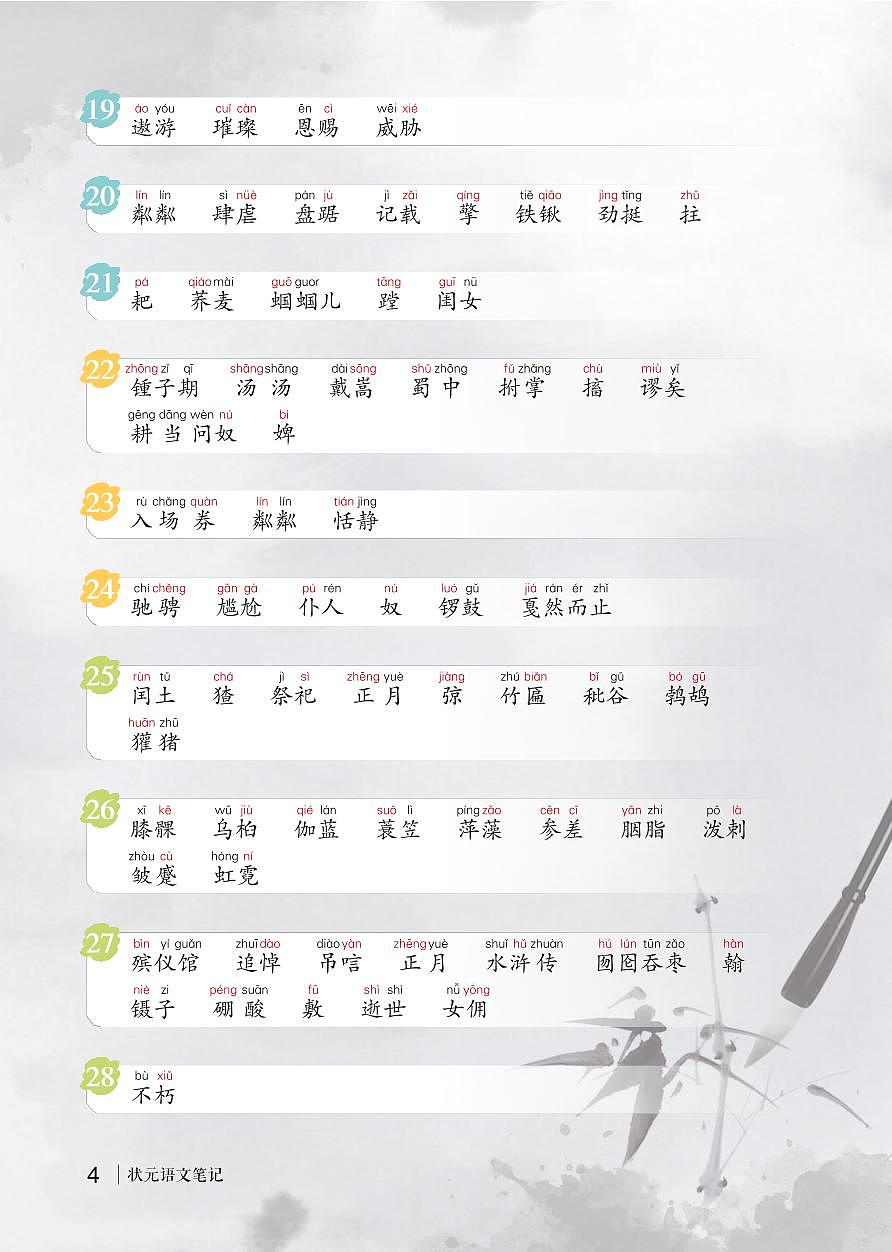 六年级语文字词专项-期末复习训练第3页