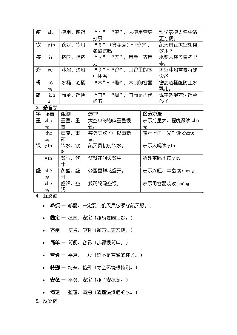 17. 太空生活趣事多（知识清单）第2页