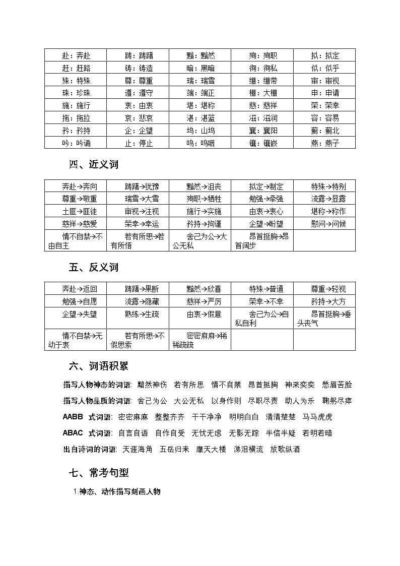 部编版语文五年级下册第四单元知识清单第2页