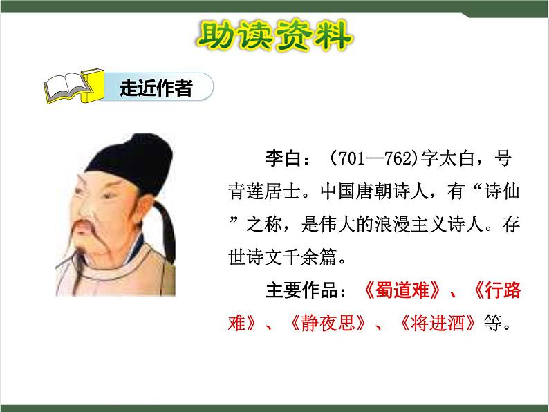 8《望庐山瀑布》课件第4页