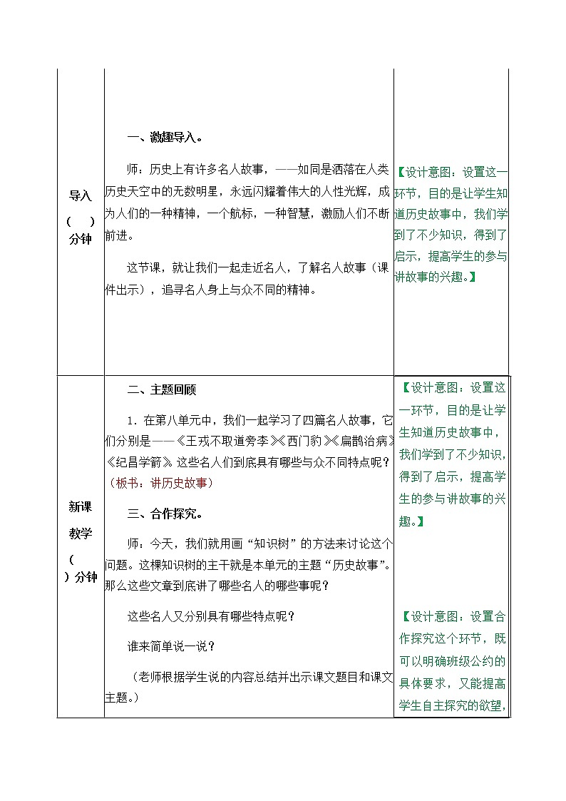 《口语交际：讲历史故事》教学设计 教案02