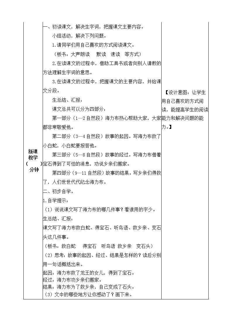 9《猎人海力布》教学设计 教案第2页