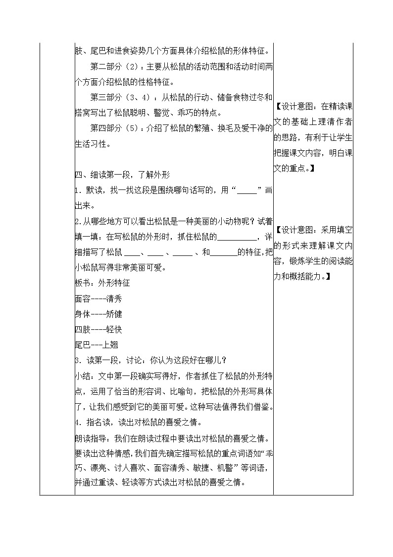 17《松鼠》教学设计 教案第3页