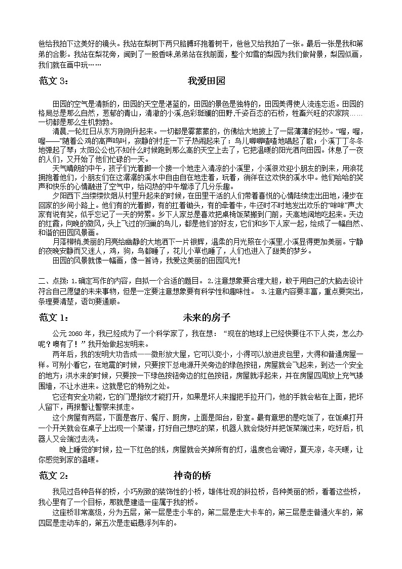 《习作》期末专项复习 练习02