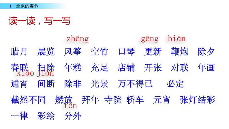 部编版语文六年级下册：1《北京的春节》PPT课件03