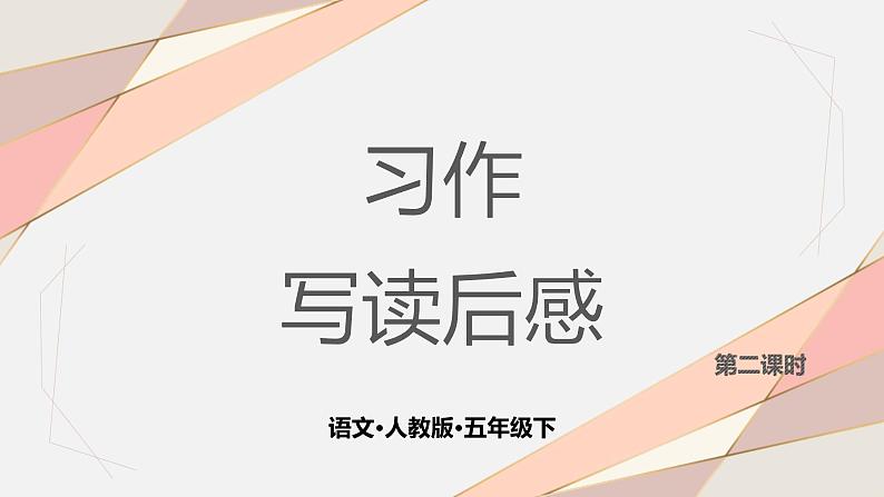 第二单元《习作：写读后感》第二课时 课件01