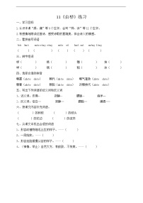 小学语文人教部编版四年级下册11 白桦同步达标检测题