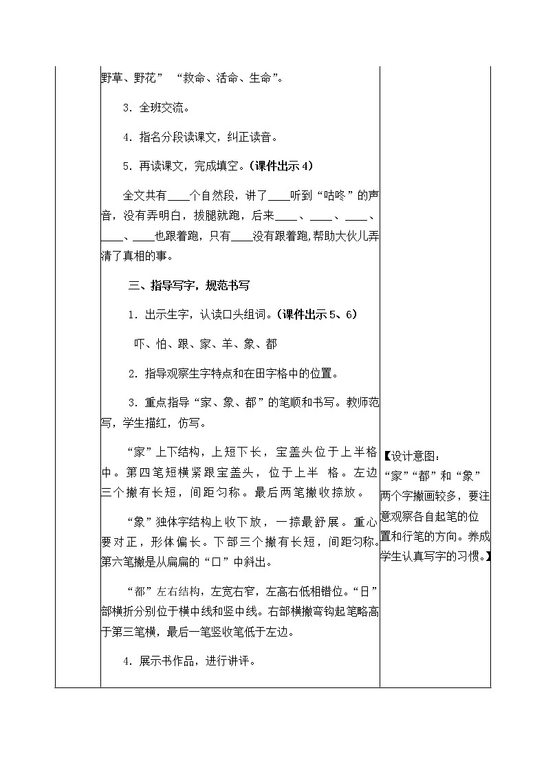 人教部编版语文一年级下册 20 咕咚 教案03