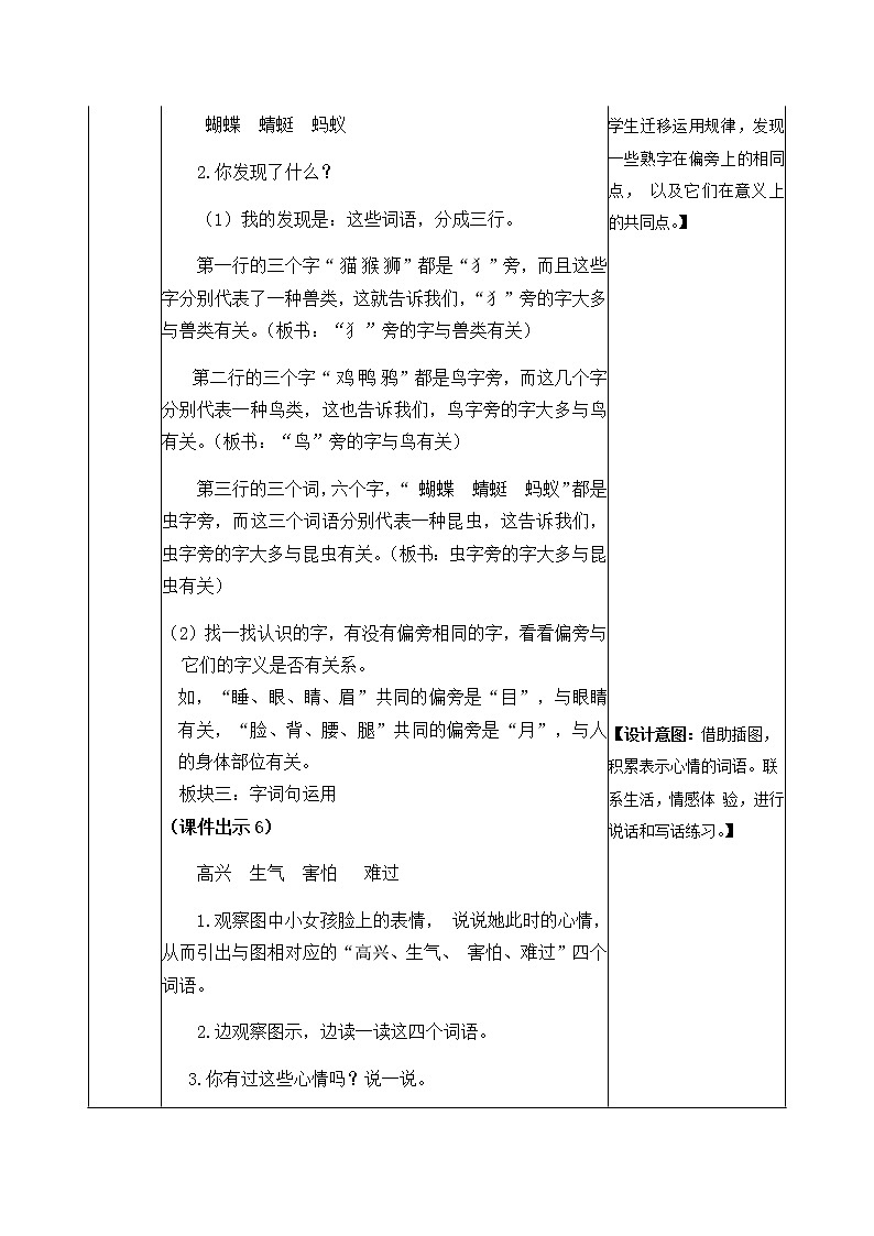 人教部编版语文一年级下册 第八单元 语文园地 教案03