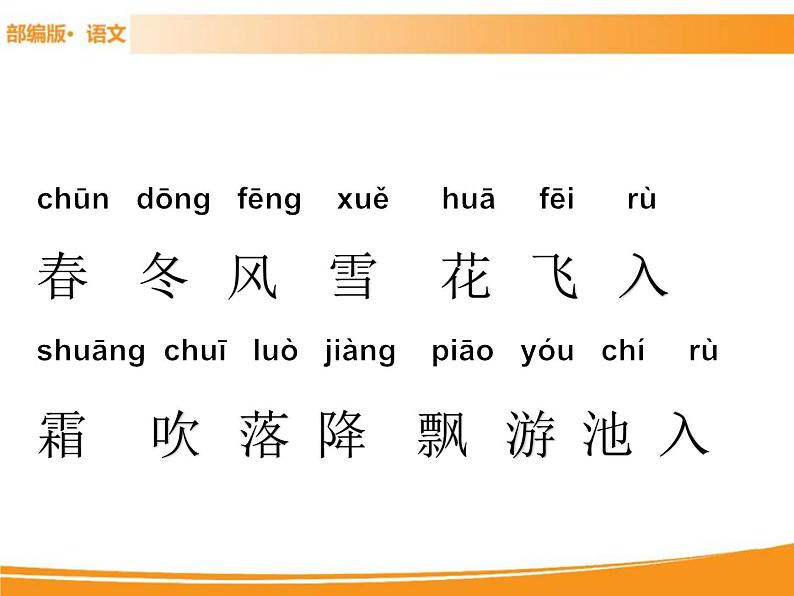 人教部编版语文一年级下册 识字1 春夏秋冬 课件05