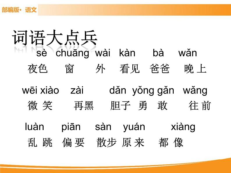 人教部编版语文一年级下册 9 夜色 课件02