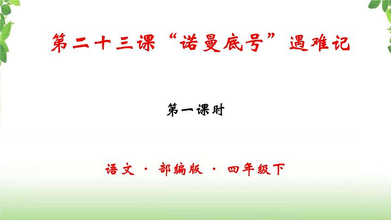 23《“诺曼底号”遇难记》第一课时 课件01