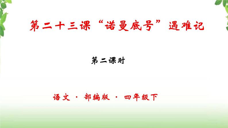 23《“诺曼底号”遇难记》第二课时 课件第1页