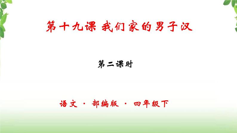 19《我家的男子汉》第二课时 课件01