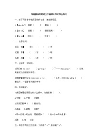 语文五年级下册第七单元单元综合与测试精品综合训练题