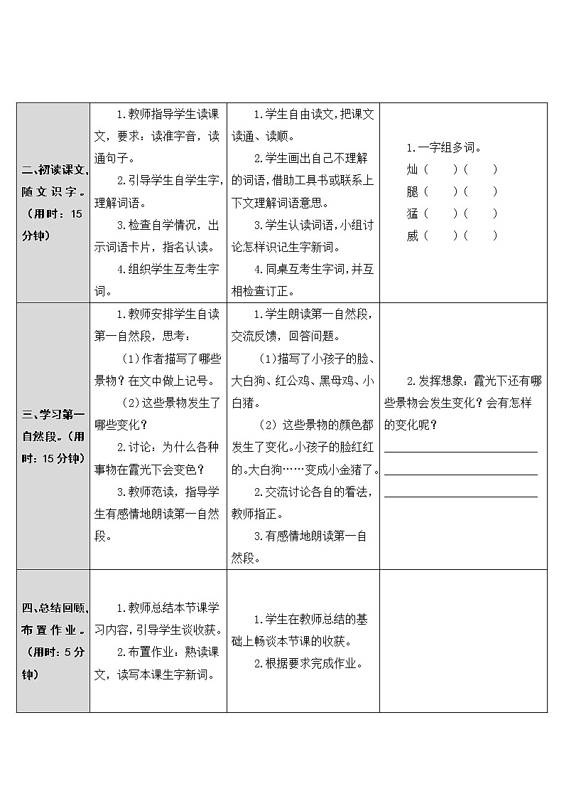 第24课《火烧云》教案02