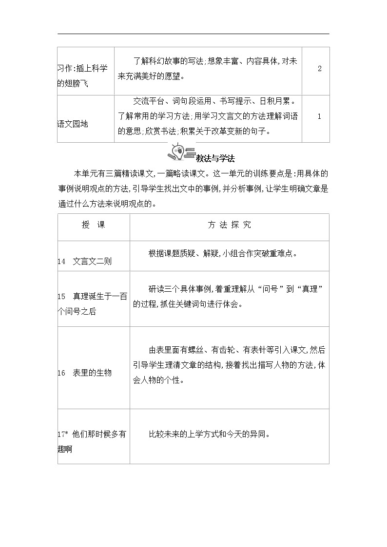 部编版语文六下第五单元 全单元教学设计02