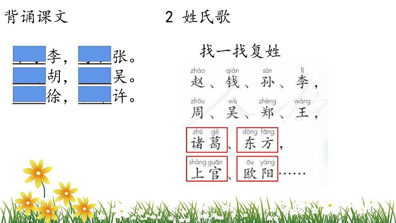 部编版一下语文期末复习之第一单元 课件05