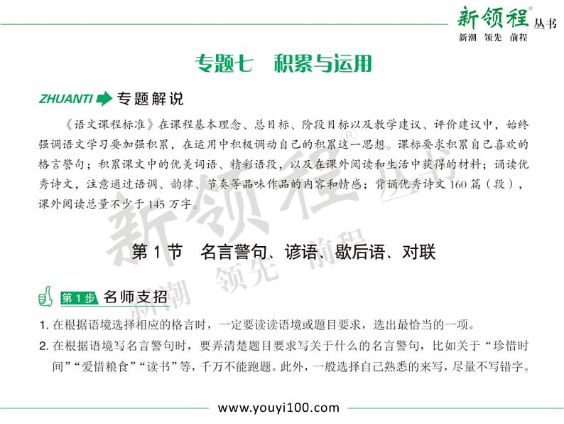 小学语文升学考试专题复习：专题七  积累与运用03