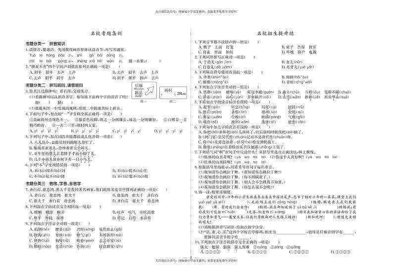 部编版六下语文汇总试卷 、小升初考试冲刺专题复习卷（含答案） 全国都通用第2页