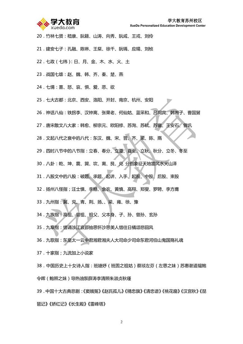 小升初语文必背课外文学知识汇总02