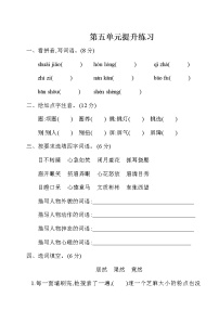 小学语文人教部编版五年级下册第五单元单元综合与测试单元测试练习题