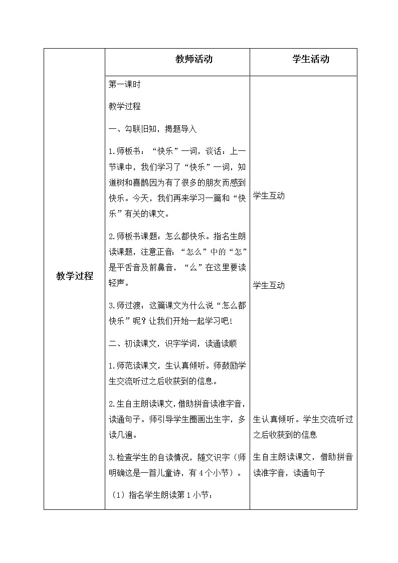 7、怎么都快乐 教学设计（含反思）02