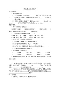 小学语文第五单元单元综合与测试测试题