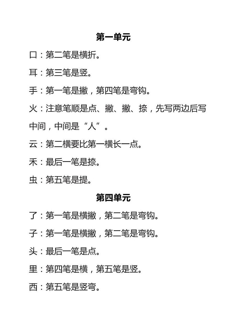 部编一年级语文上册易写错字汇总 试卷01