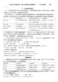 小学语文人教部编版四年级上册第二单元单元综合与测试学案