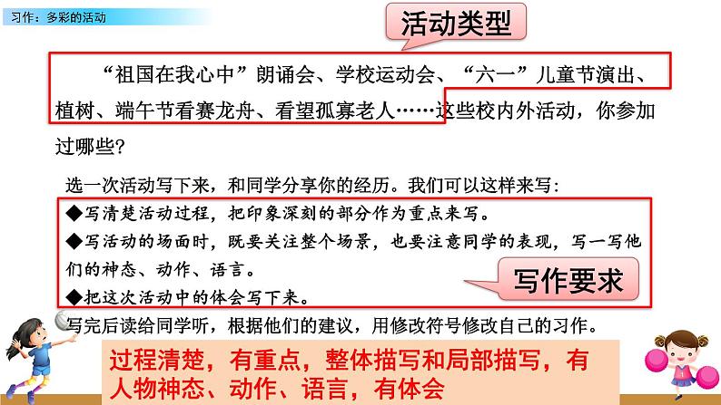 第二单元《习作：多彩的活动》课件+范文07