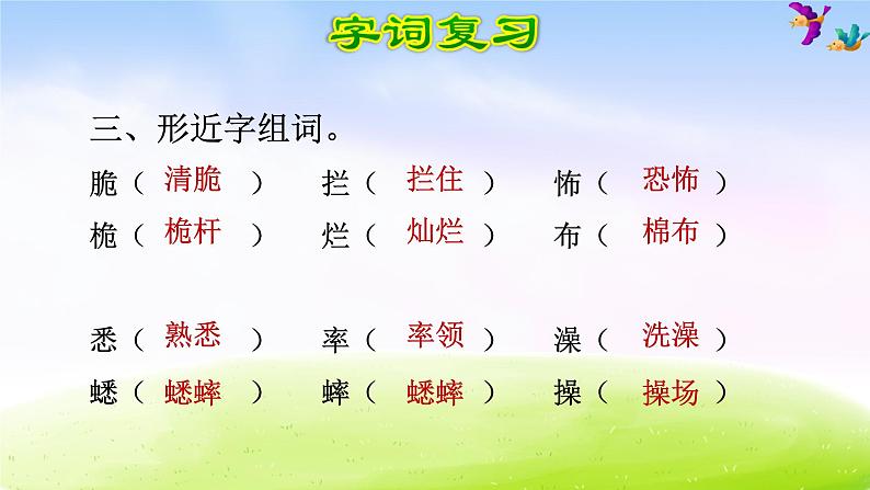 部编版六下语文期末冲刺之第5单元复习 试卷课件05