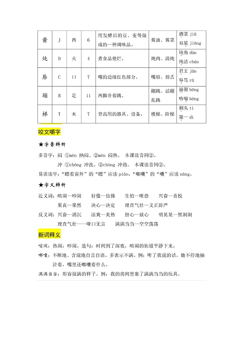 人教部编版六年级语文上册16《盼》知识导学 练习 图文详解第2页