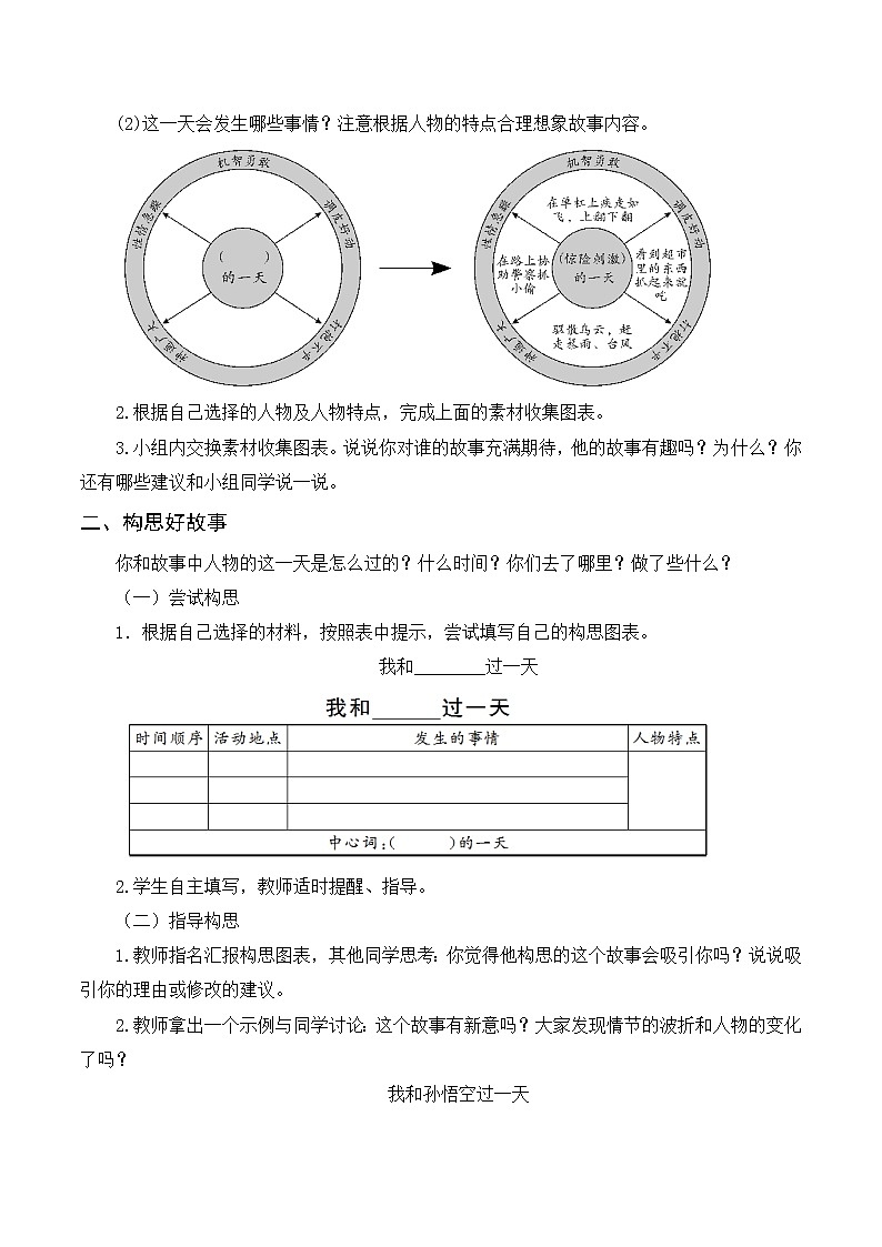 第四单元：习作：我和________过一天 教案+反思第2页